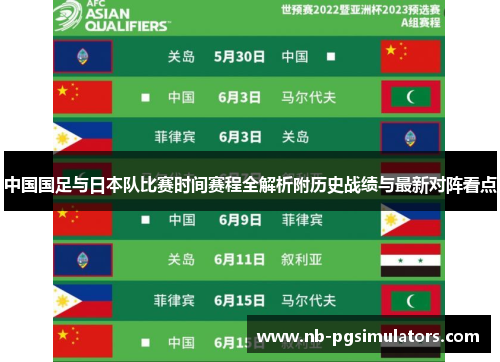 中国国足与日本队比赛时间赛程全解析附历史战绩与最新对阵看点